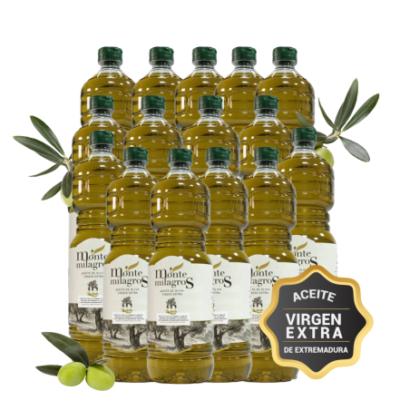 Huile d'Olive Extra Vierge 15x1 L Montemilagros Prix Carton!