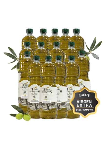 Huile d'Olive Extra Vierge 15x1 L Montemilagros Prix Carton!